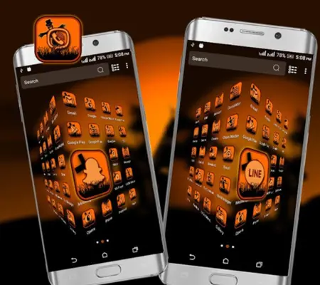 Halloween Dark Night Launcher Theme android App screenshot 1