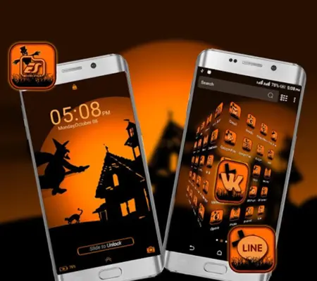 Halloween Dark Night Launcher Theme android App screenshot 2