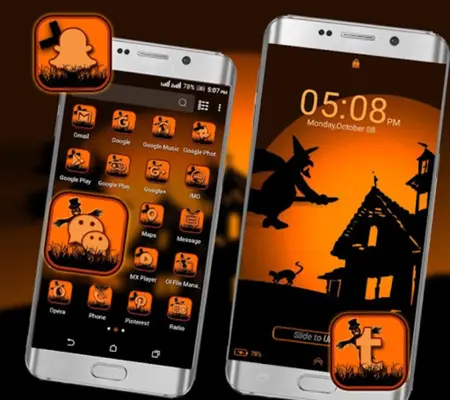 Halloween Dark Night Launcher Theme android App screenshot 3