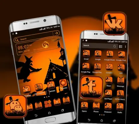 Halloween Dark Night Launcher Theme android App screenshot 4