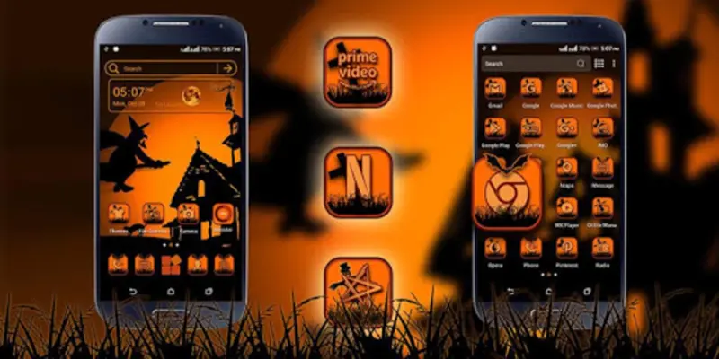 Halloween Dark Night Launcher Theme android App screenshot 5